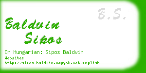 baldvin sipos business card